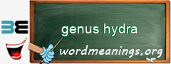 WordMeaning blackboard for genus hydra